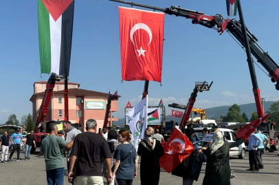Düzce’de Gazze’ye Destek Konvoyu