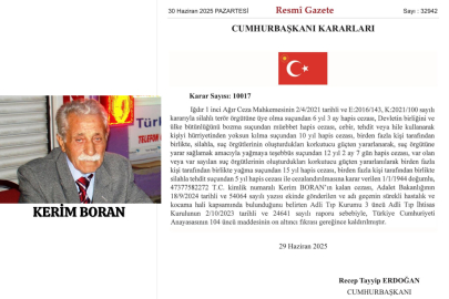 Erdoğan, PKK'lı Kerim Boran'ı Affetti