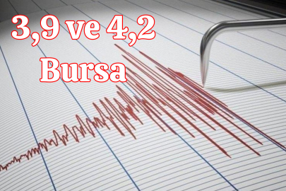 Bursa'da 3,9 ve 4,2 büyüklüğünde 2 Deprem oldu