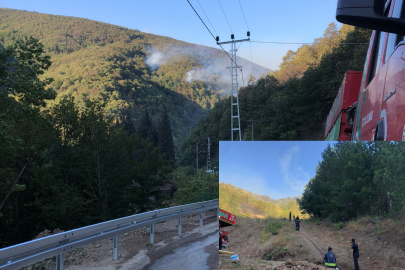 İznik'te çıkan orman yangınına hava müdahalesi devam ediyor