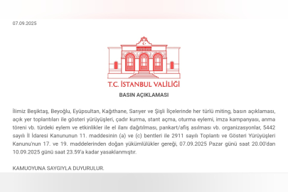 Son Dakika: İstanbul'da 6 ilçede eylem yasağı kararı alındı