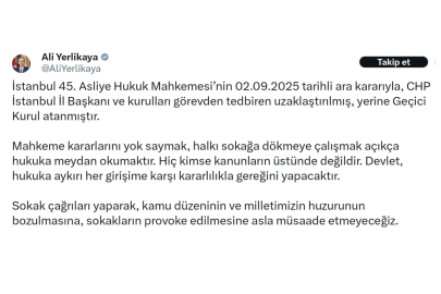 İçişleri Bakanı Açıkladı: Mahkemenin CHP Kararı Uygulanacak