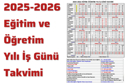 İşte 2026 eğitim ve öğretim takvimi ve tatil günleri